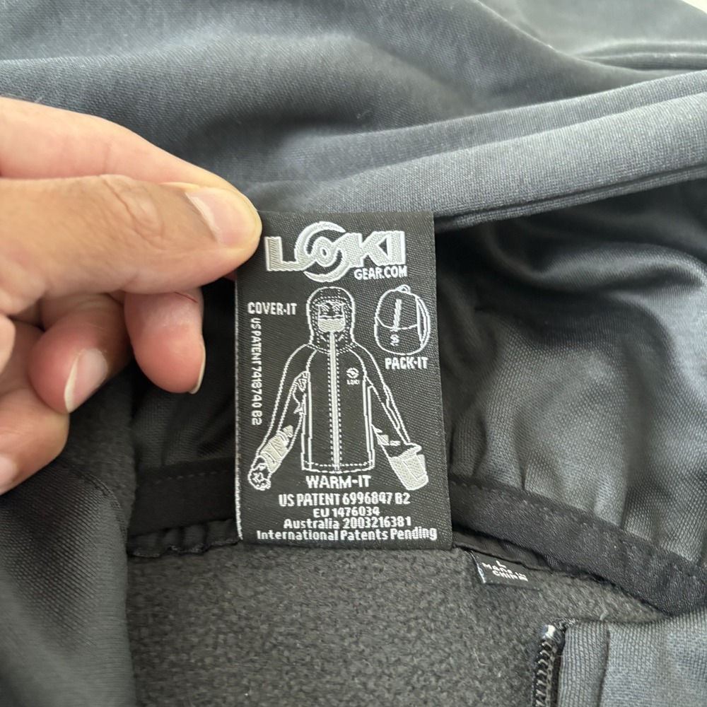 Loki Gear Hoodie Mens Large Black Full Zip All In One Tech Hiking Full Zip - Picture 4 of 11